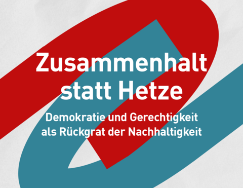 Positionspapier "Zusammenhalt statt Hetze" des Fachforum Nachhaltigkeit NRW